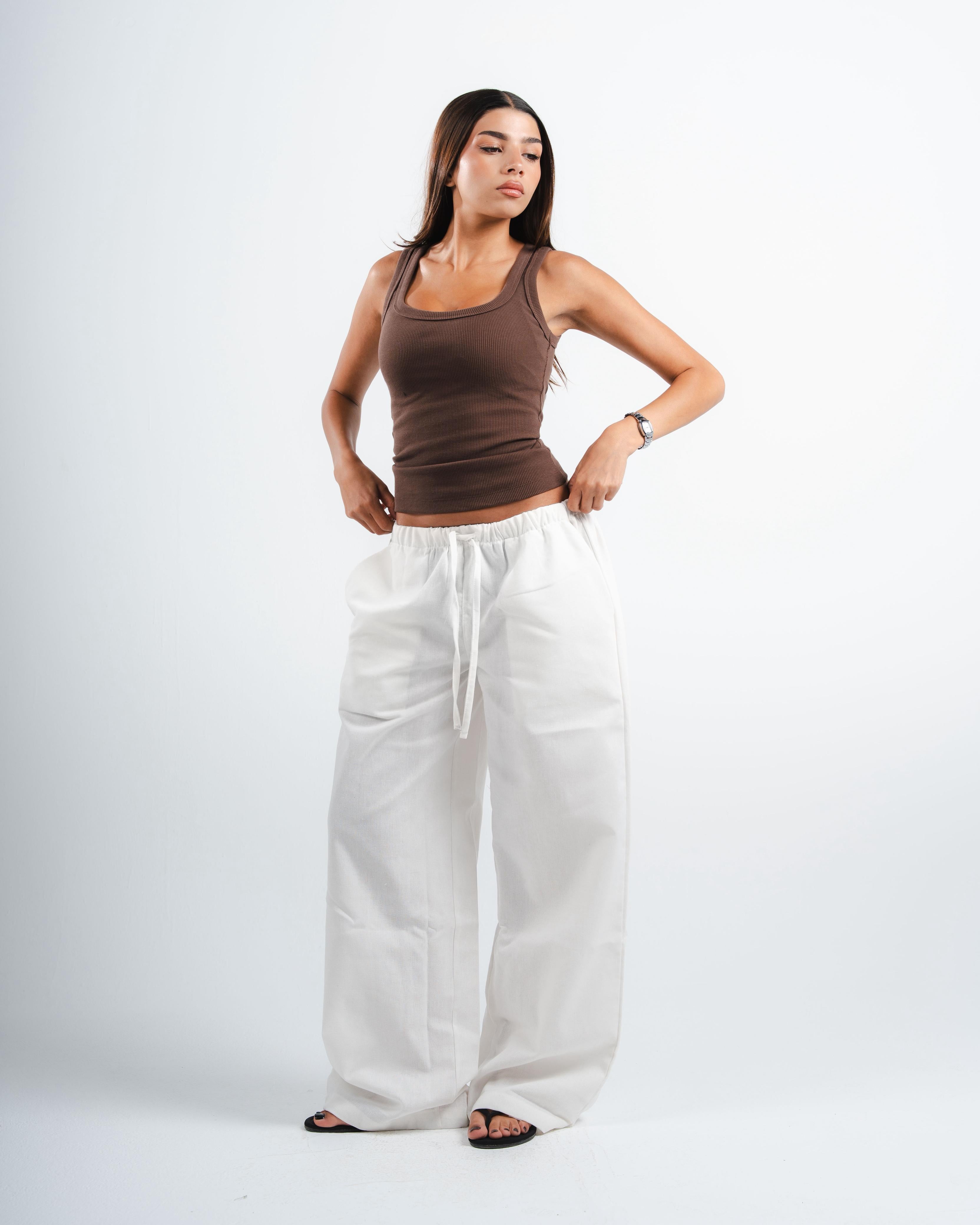 White Linen Pants