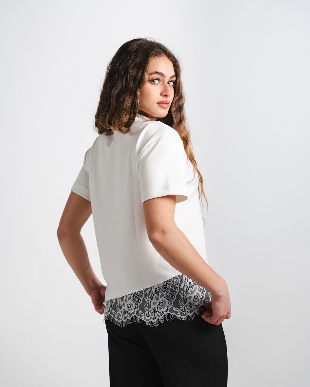 OFF-White Lace Tee