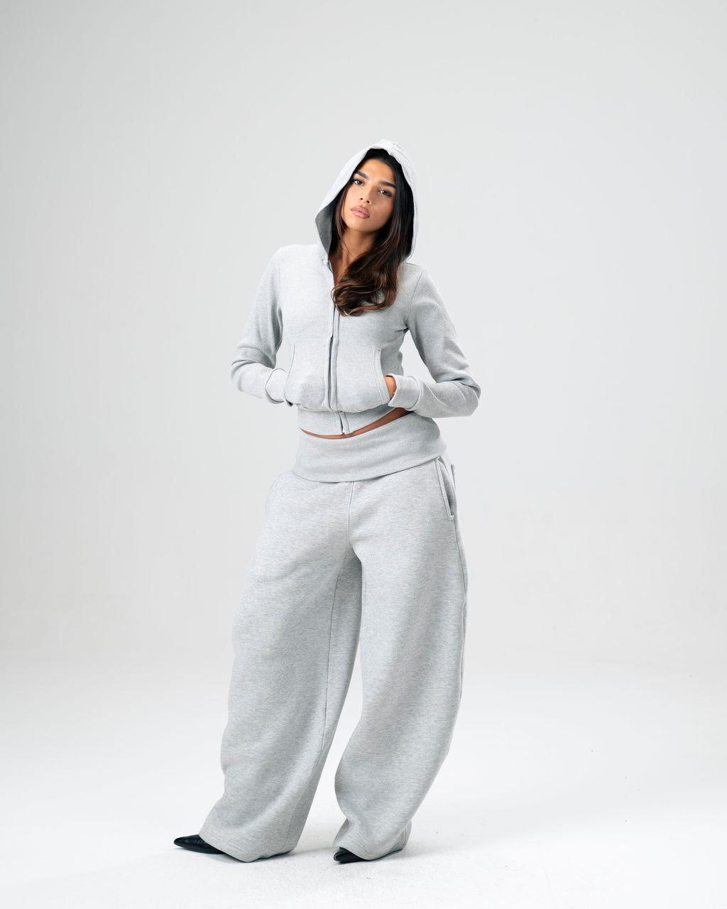 Grey Foldover Pants