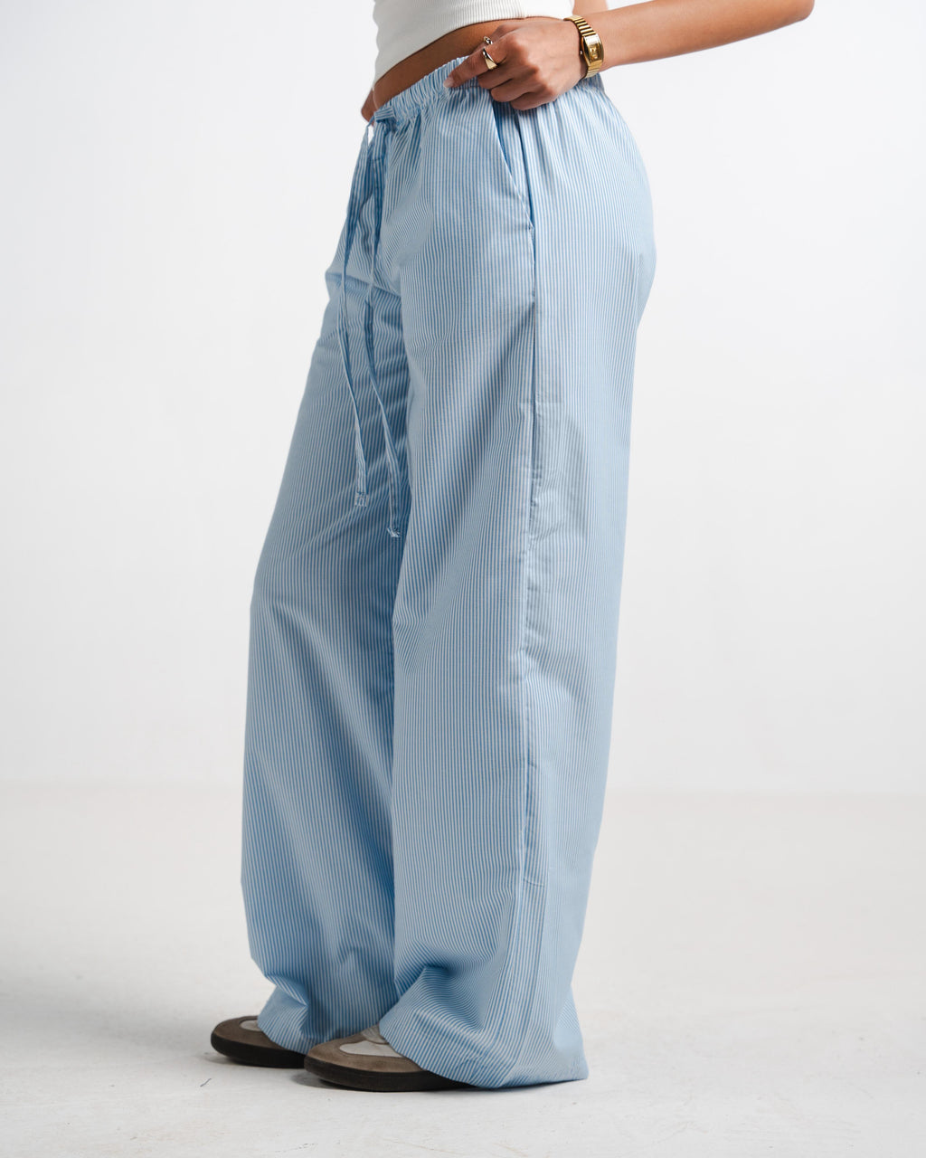 Blue Striped Pants