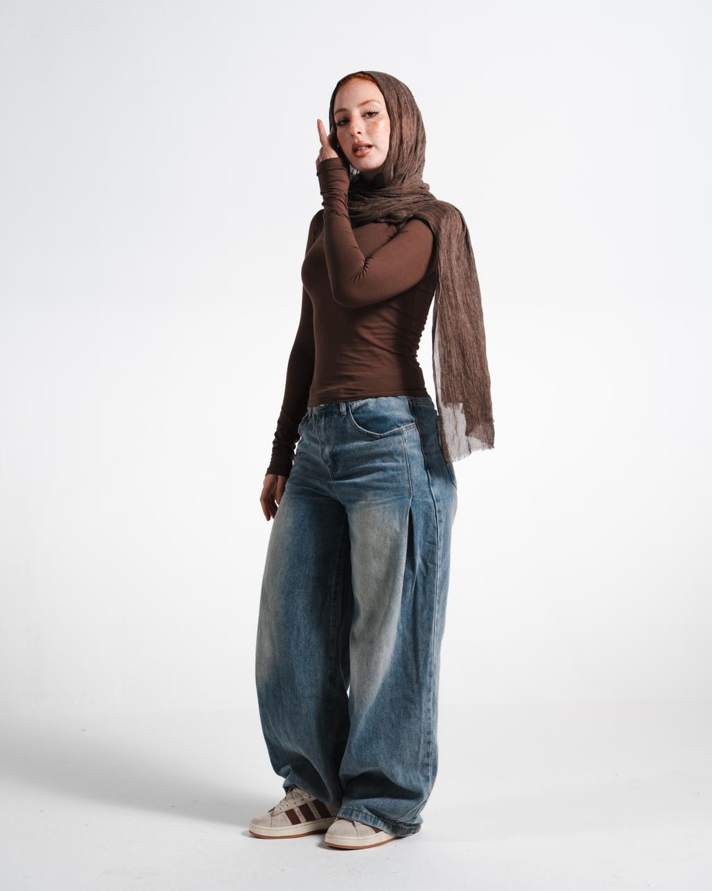 Brown Long Sleeve Top