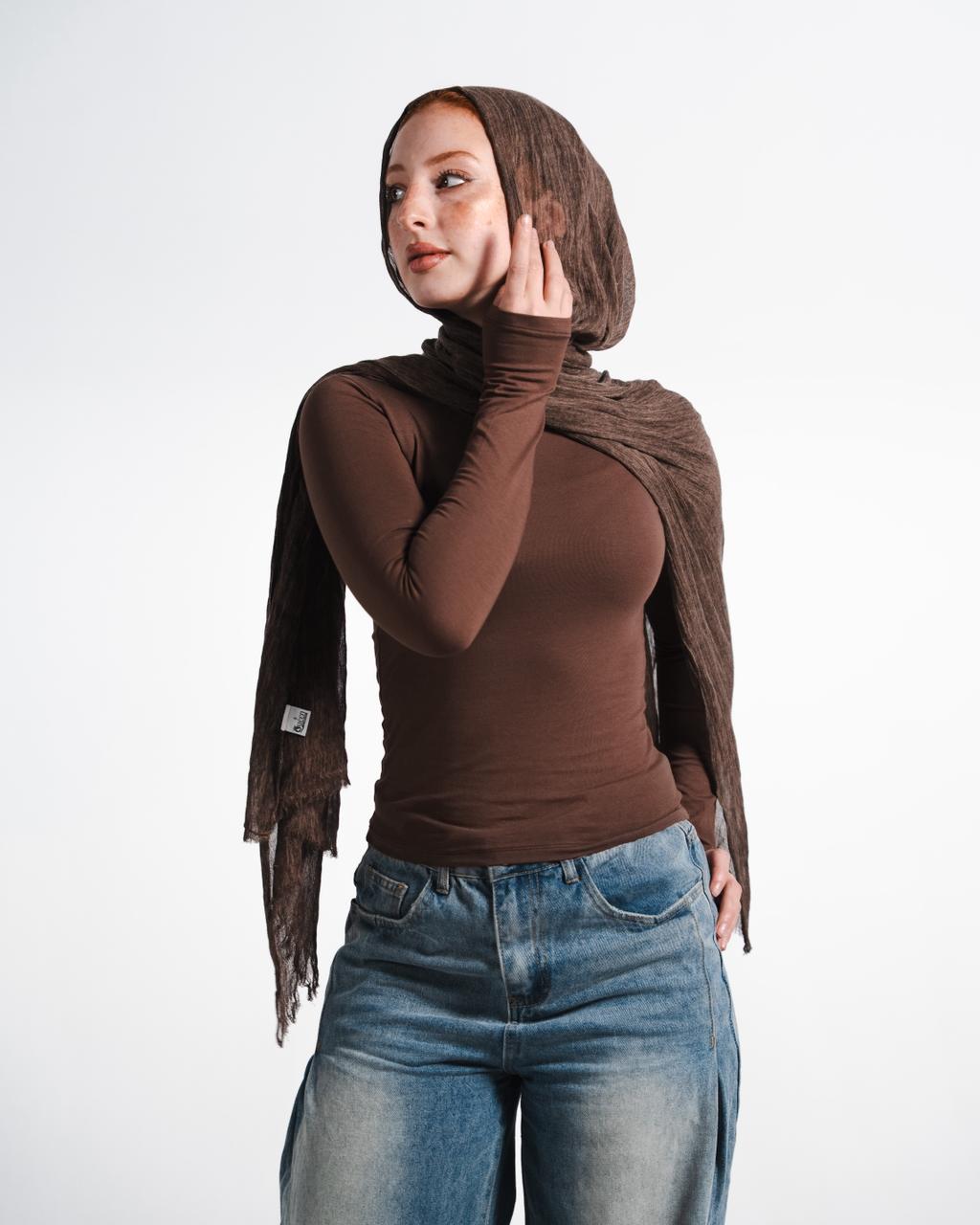 Brown Long Sleeve Top