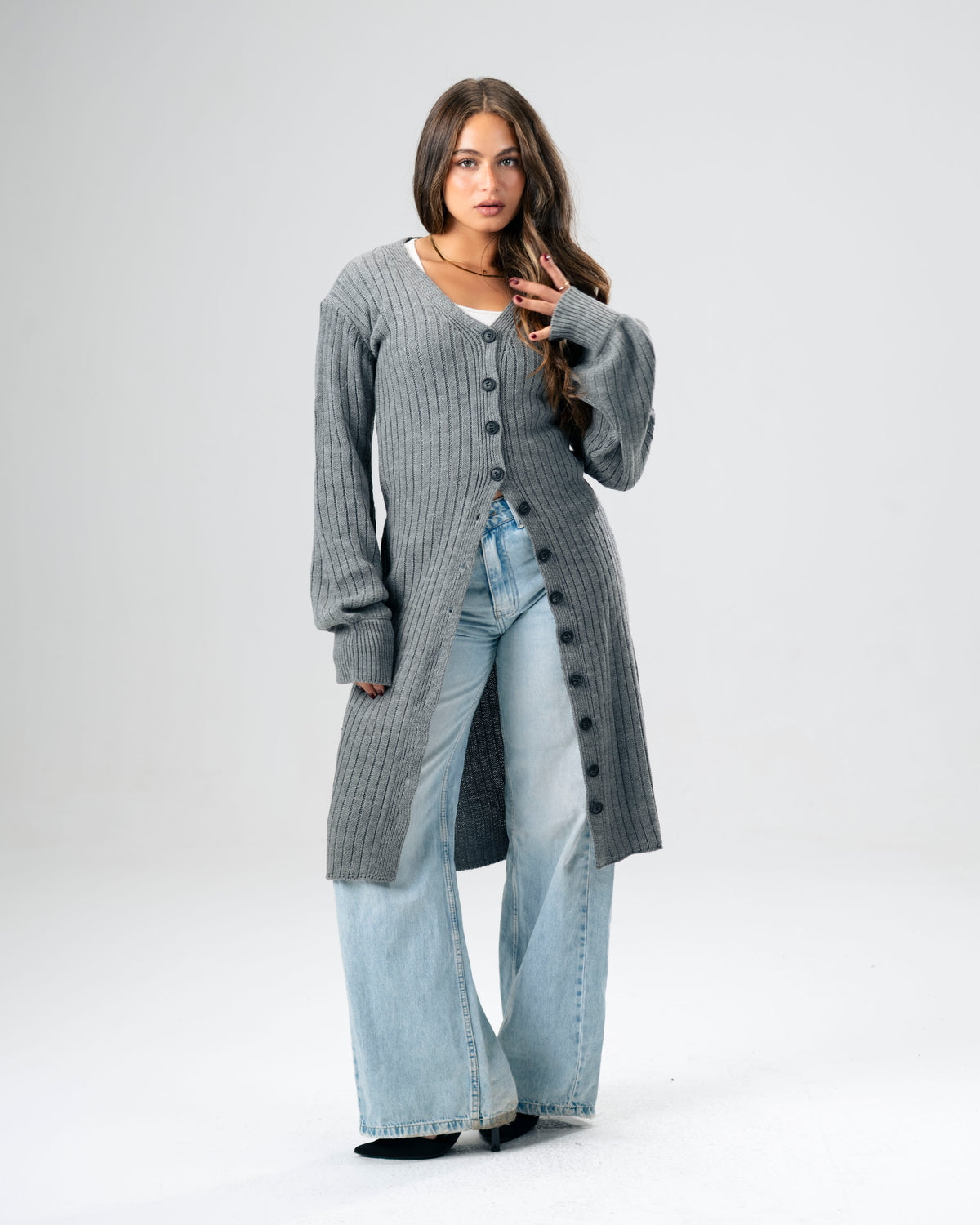 Grey Slow days Cardigan