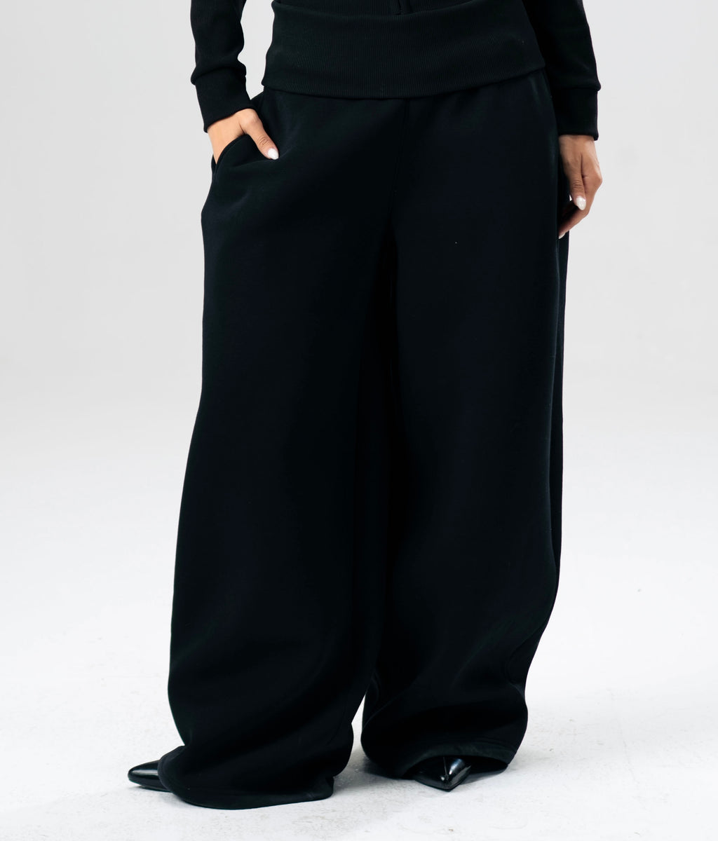Black Foldover Pants