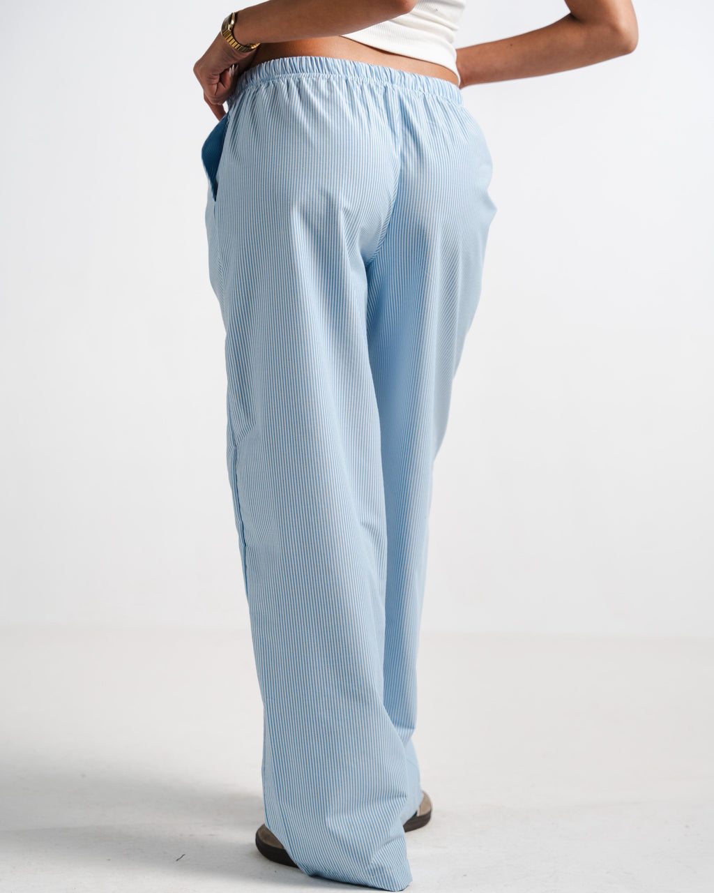 Blue Striped Pants