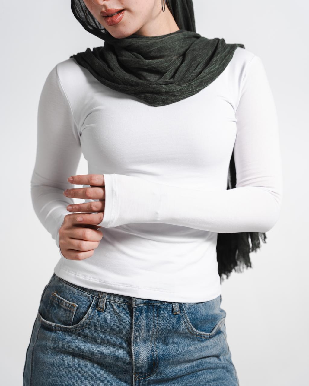 White Long Sleeve Top
