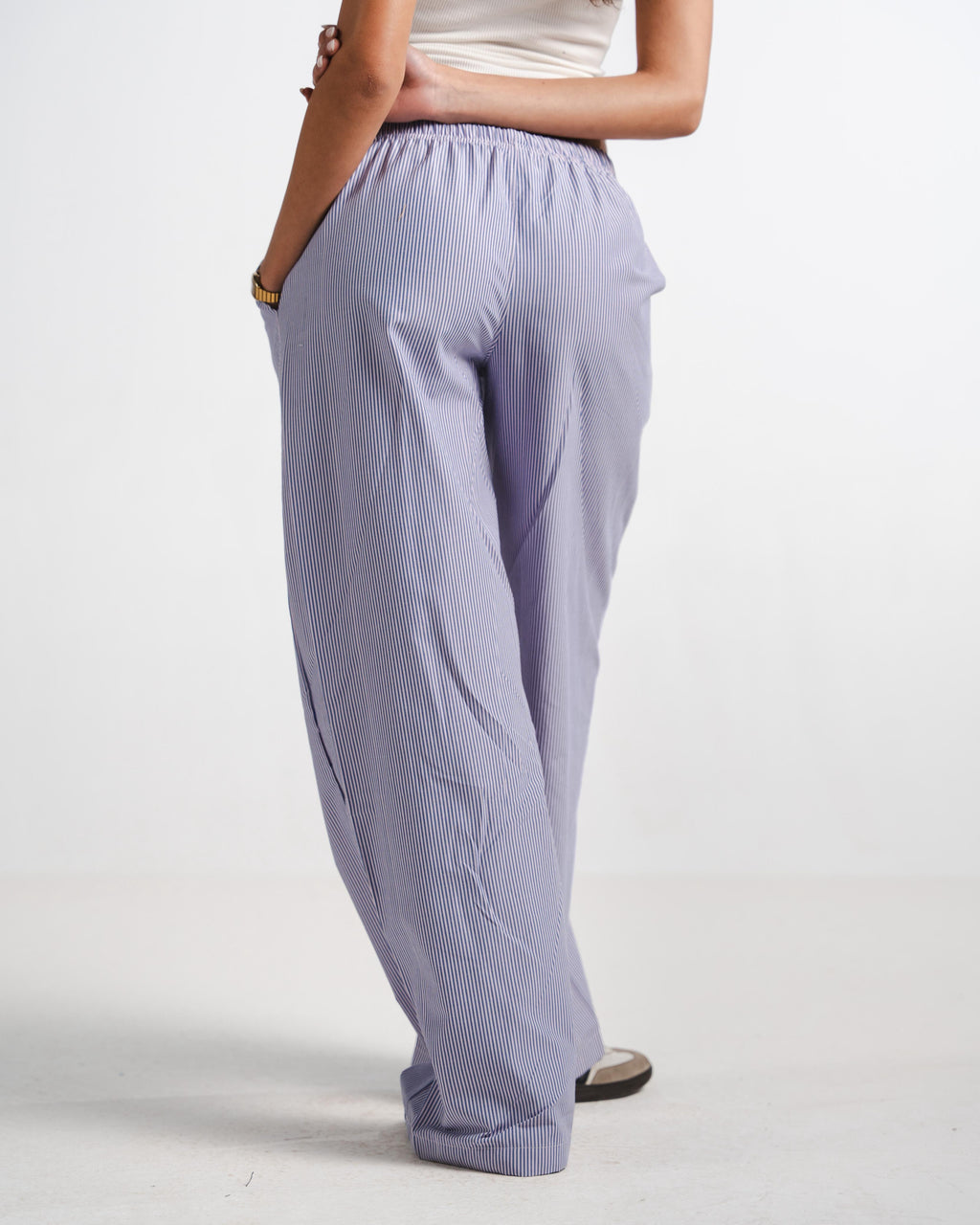 Purple Striped Pants