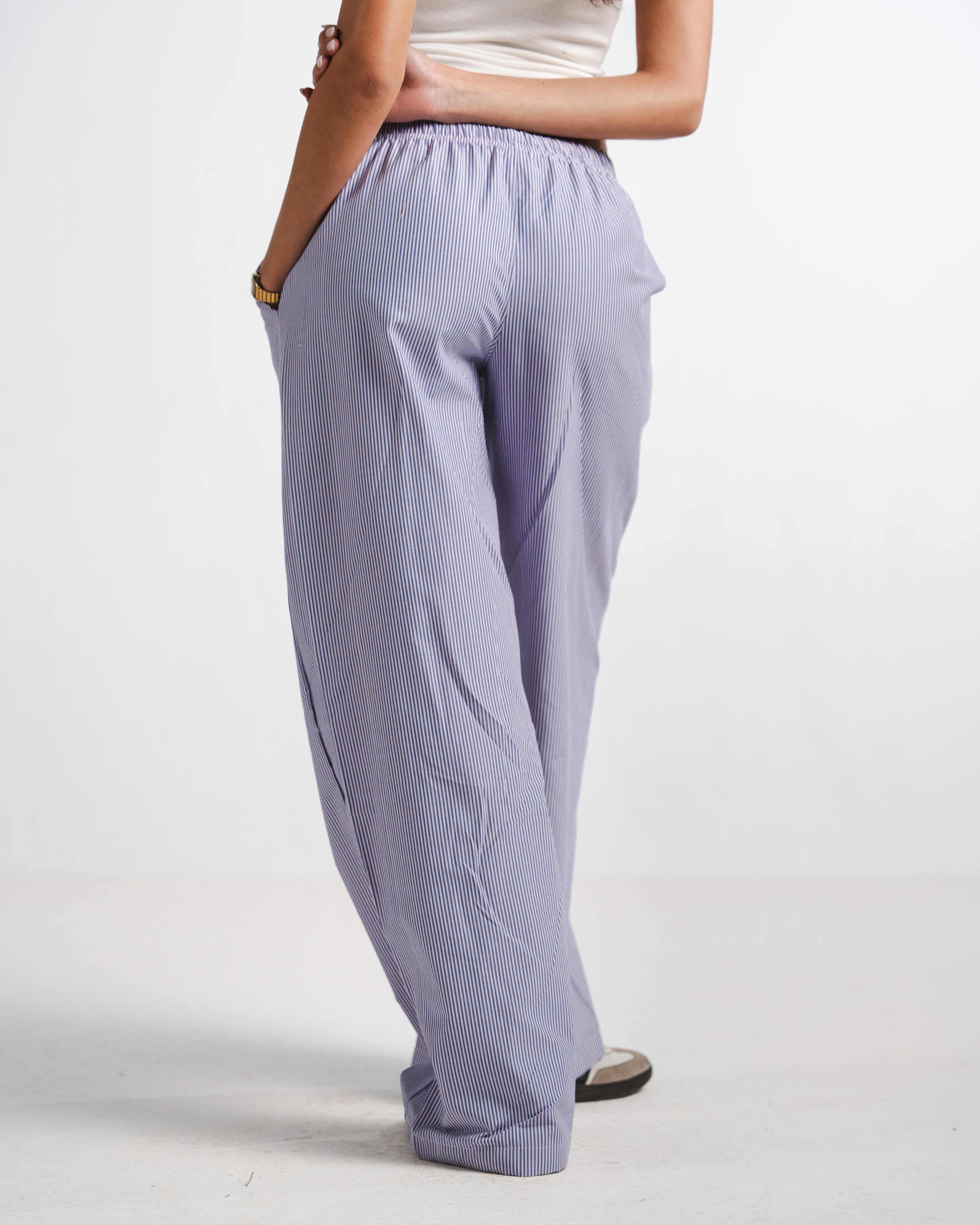 Purple Striped Pants
