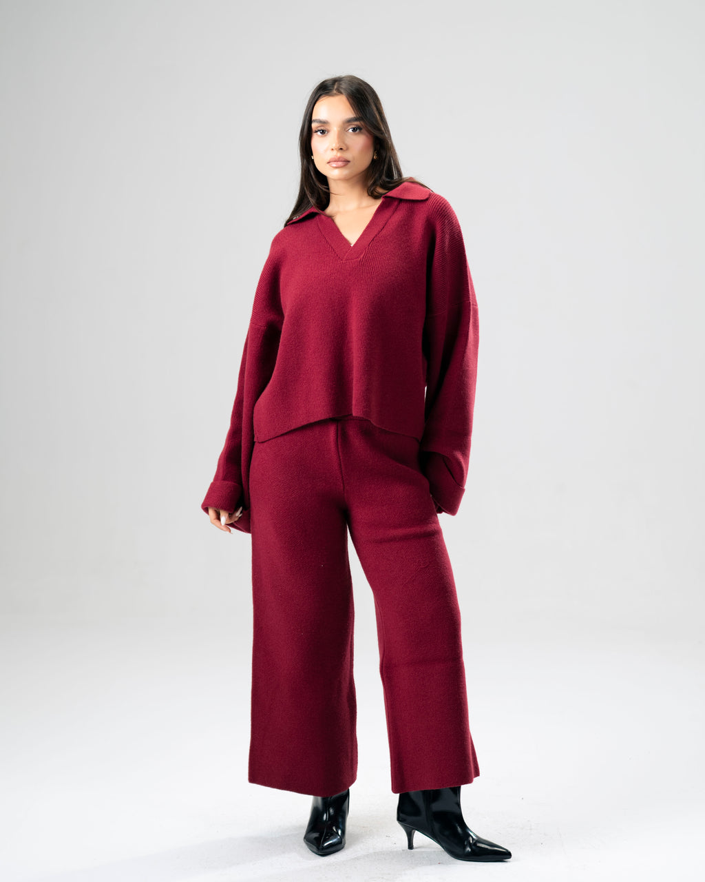 Knit Set Burgundy