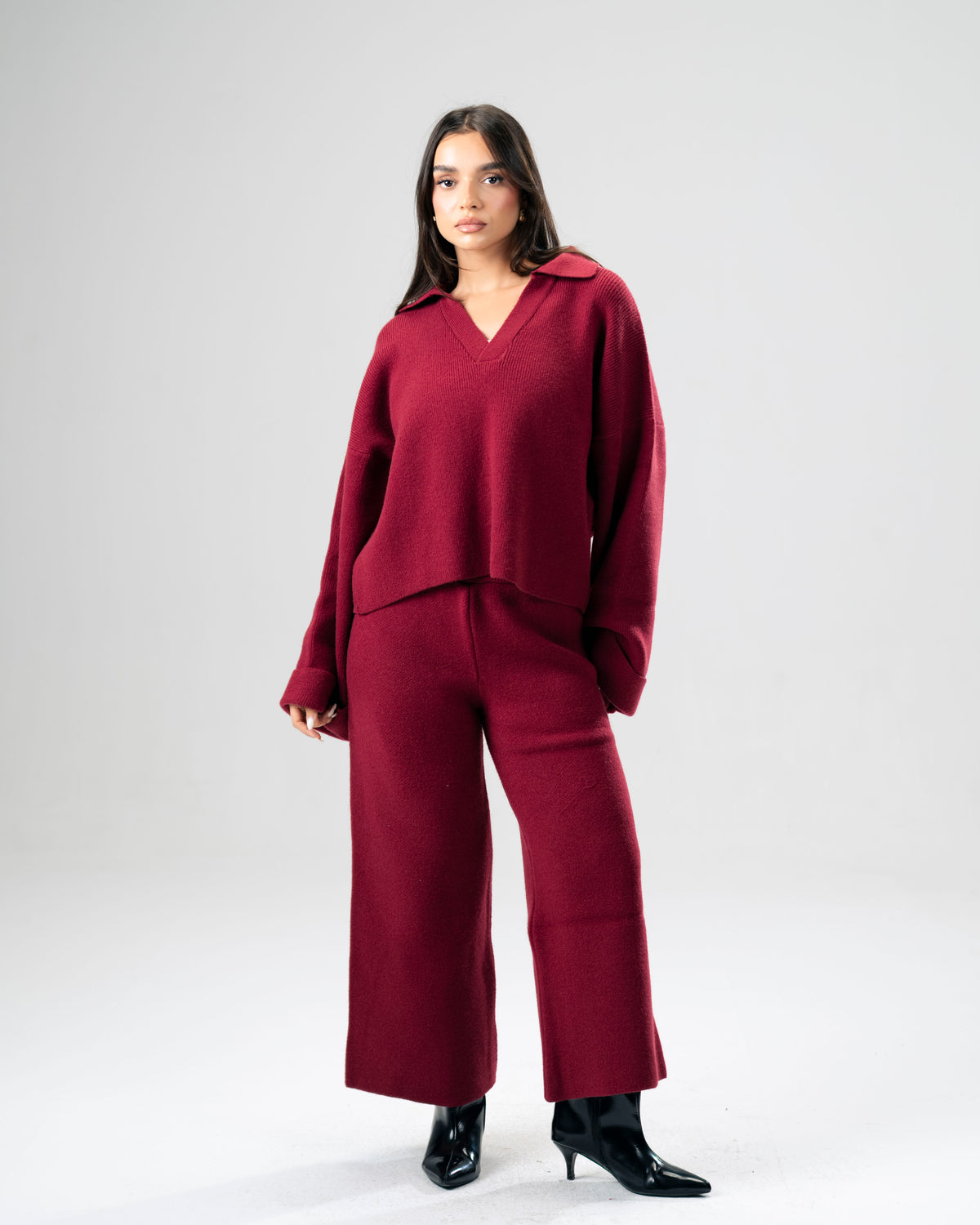Knit Set Burgundy