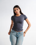 Dark Grey Basic Top