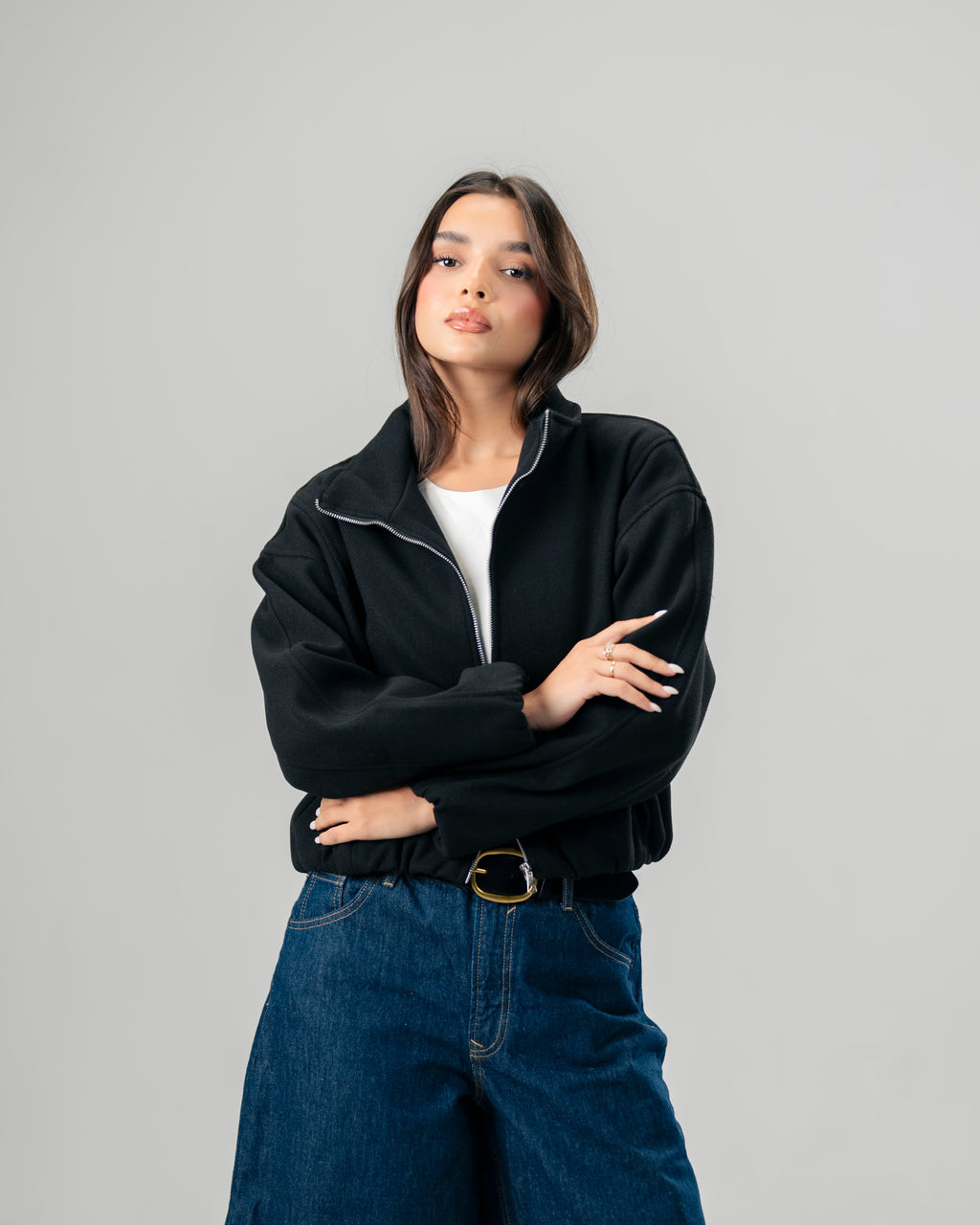 Cloud Zip Jacket In Black