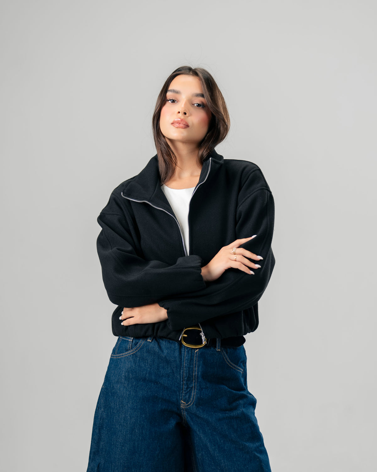 Cloud Zip Jacket In Black