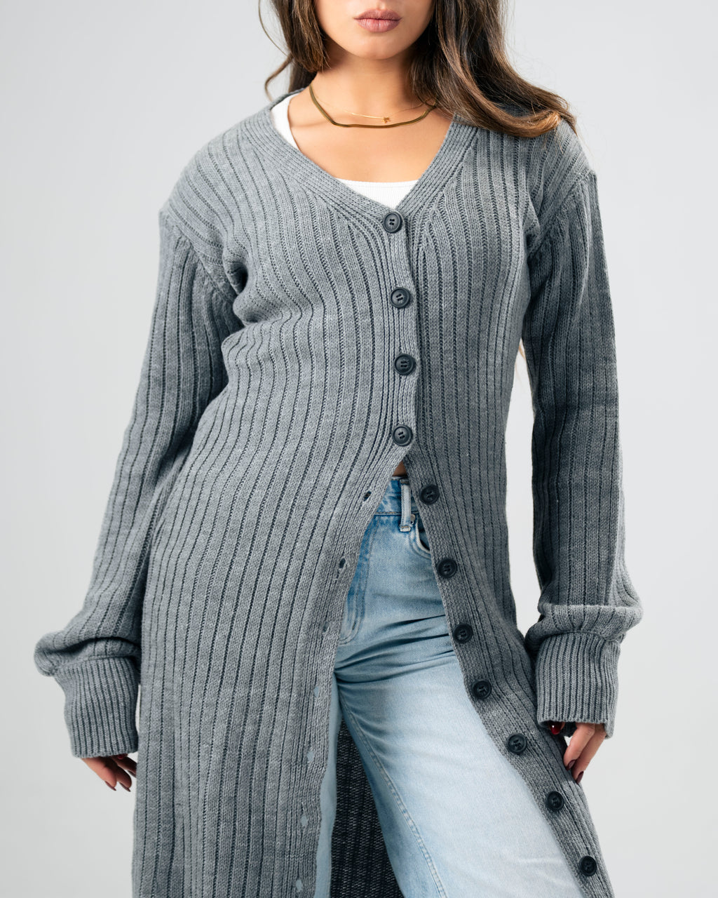 Grey Slow days Cardigan