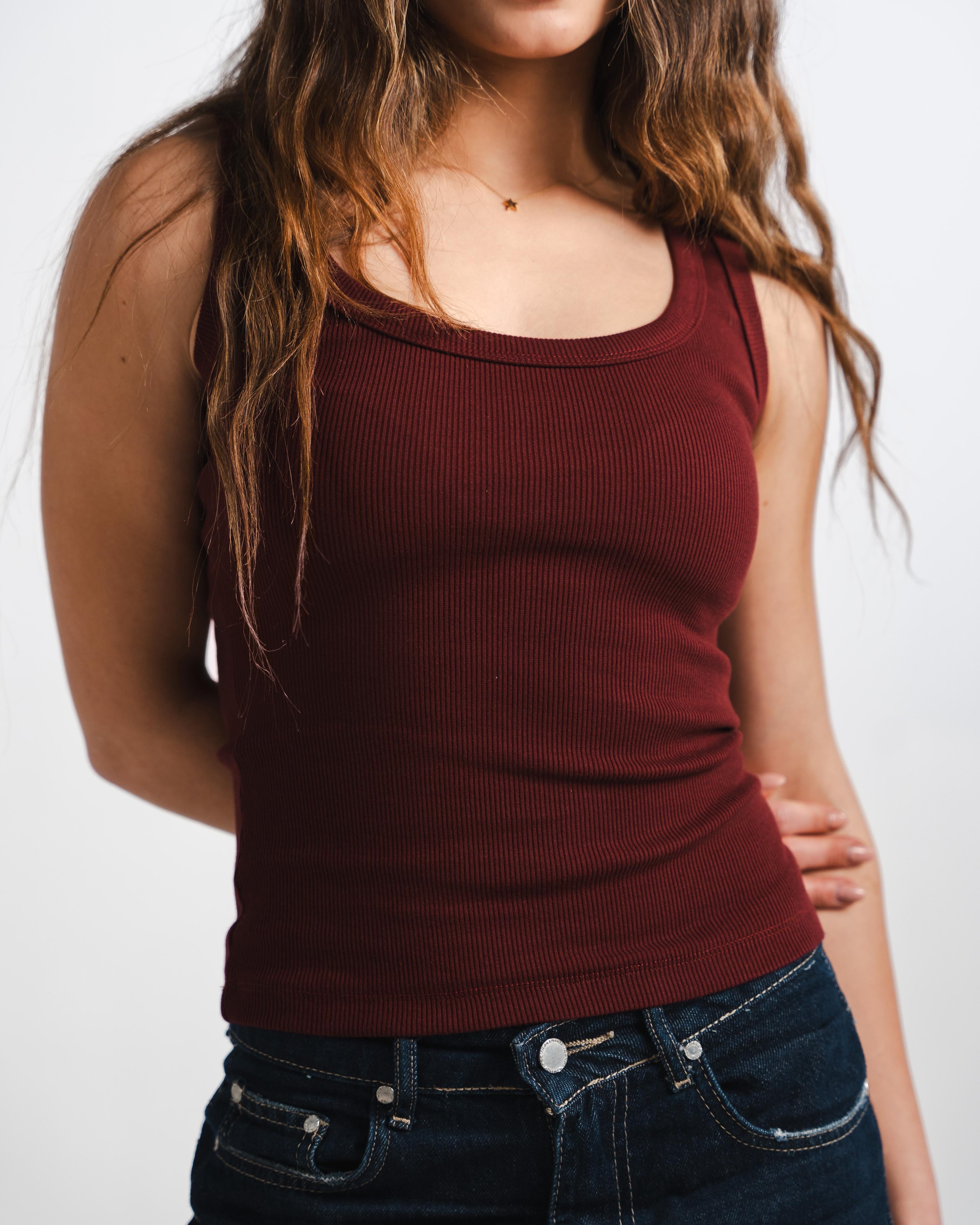 Burgundy Tank Top