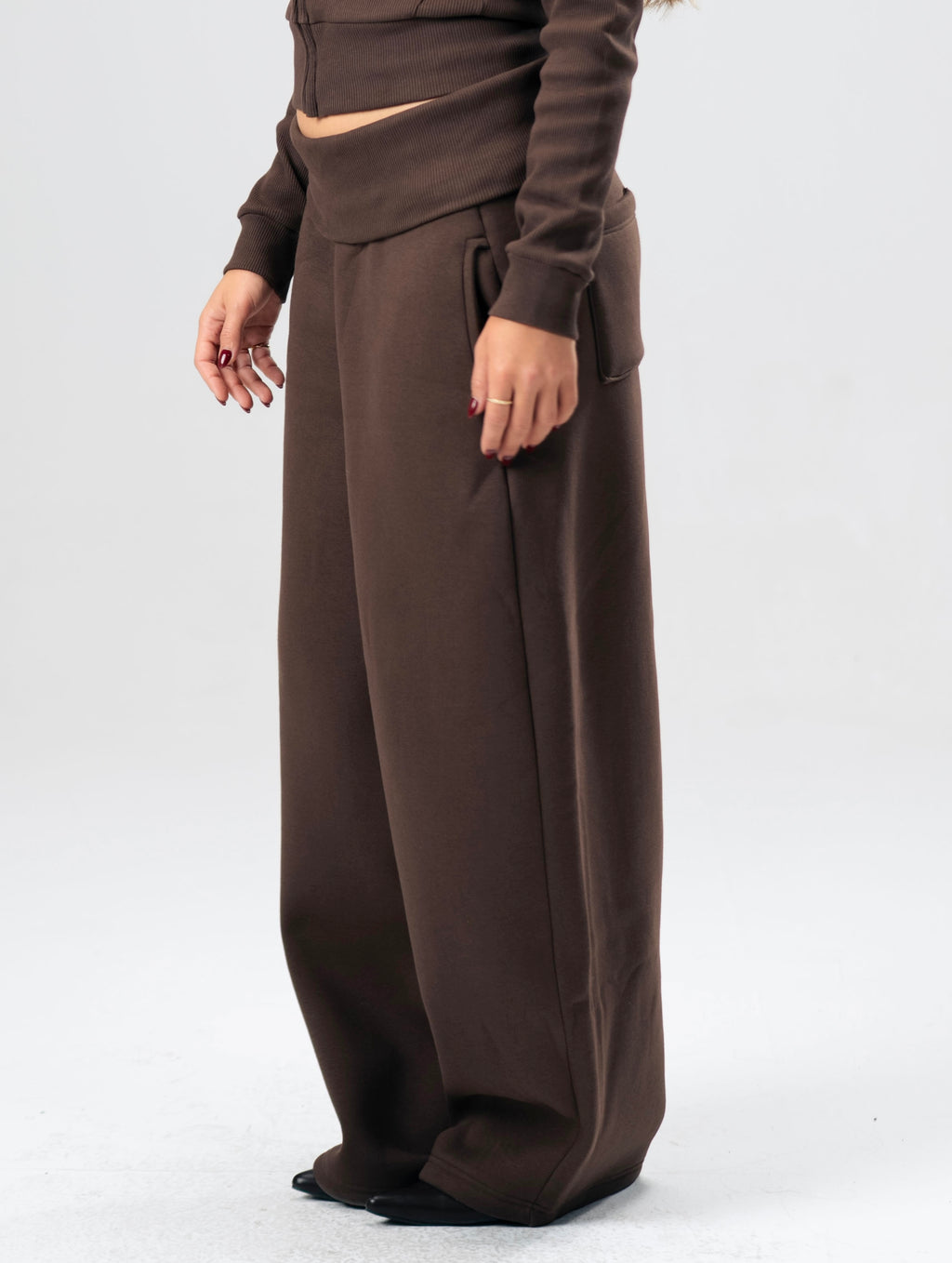 Brown Foldover Pants