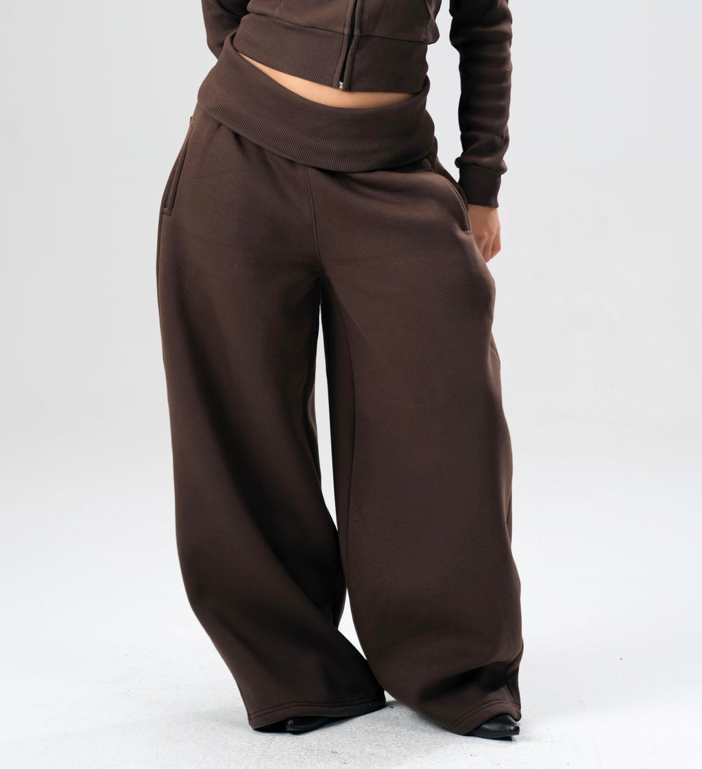 Brown Foldover Pants
