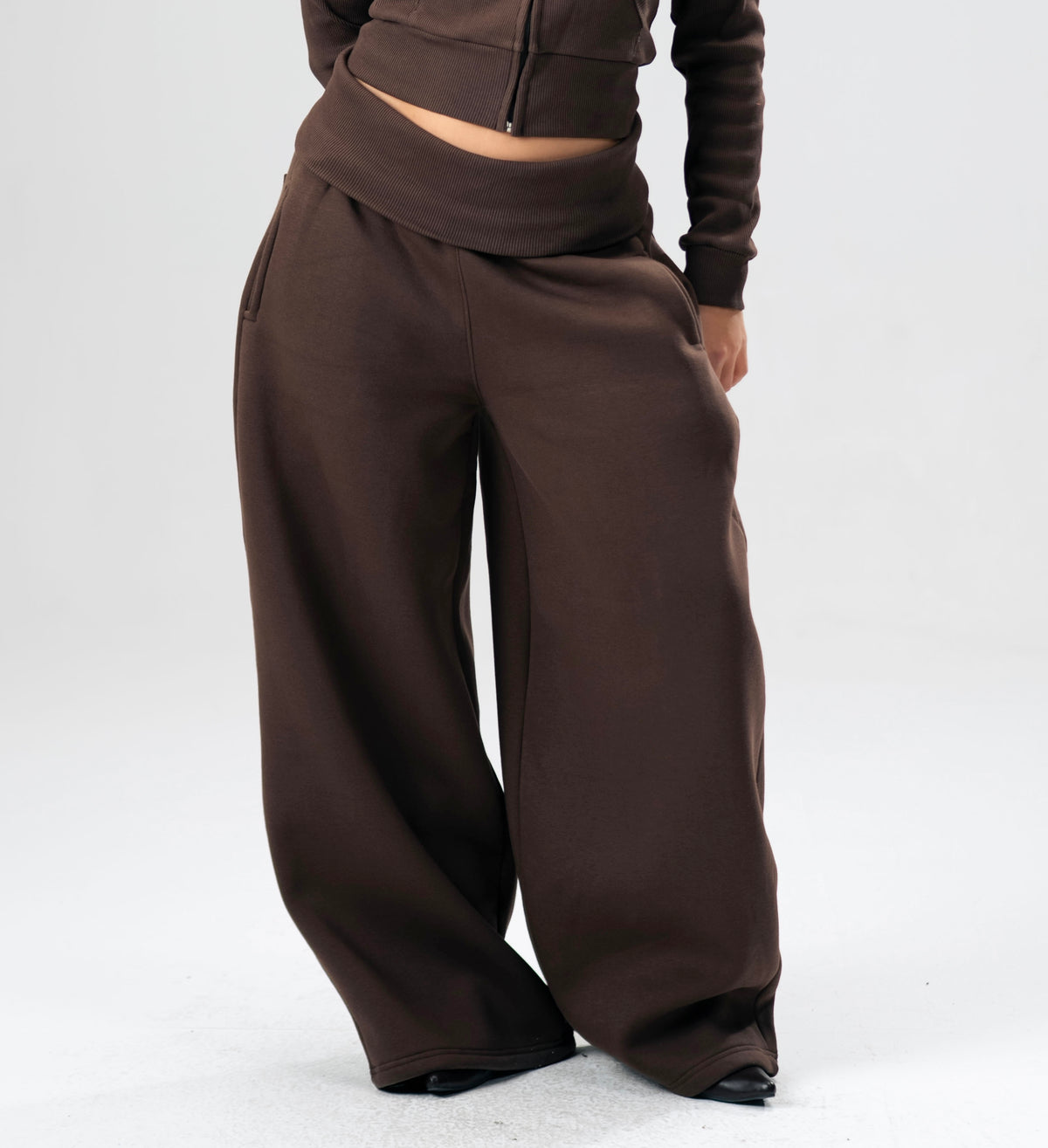 Brown Foldover Pants
