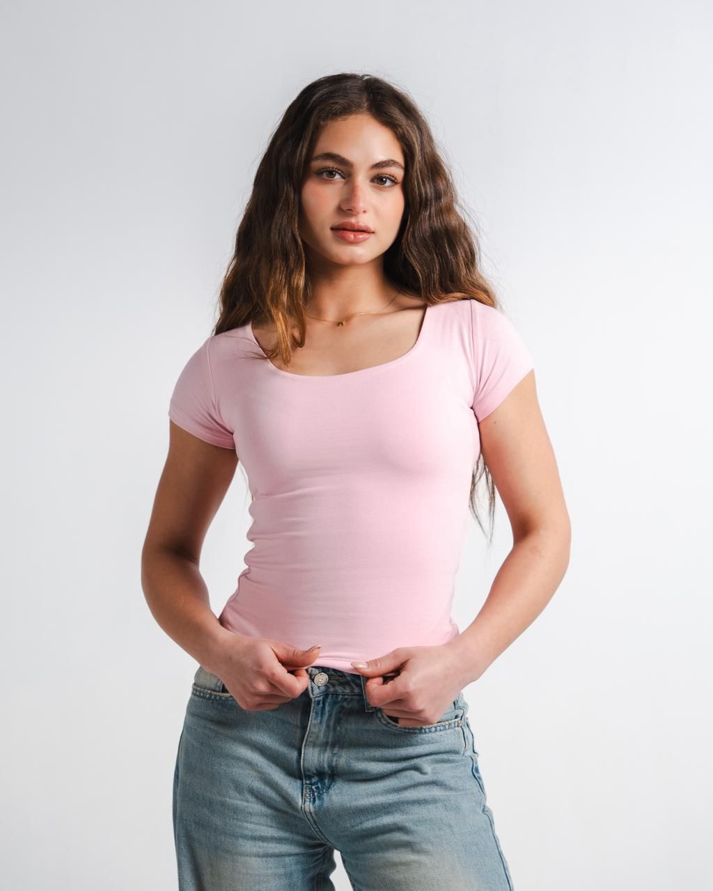 Pink Square Top