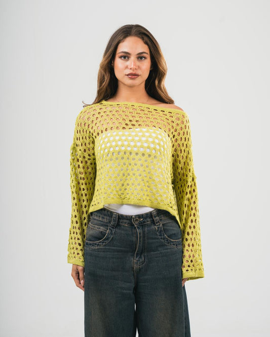Green Off-Shoulder Coverup