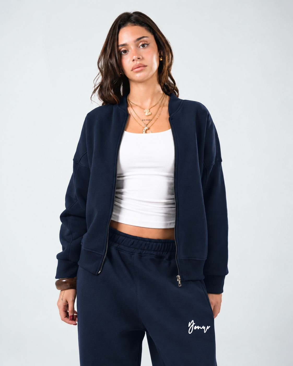 Navy Zip-Up Jacket