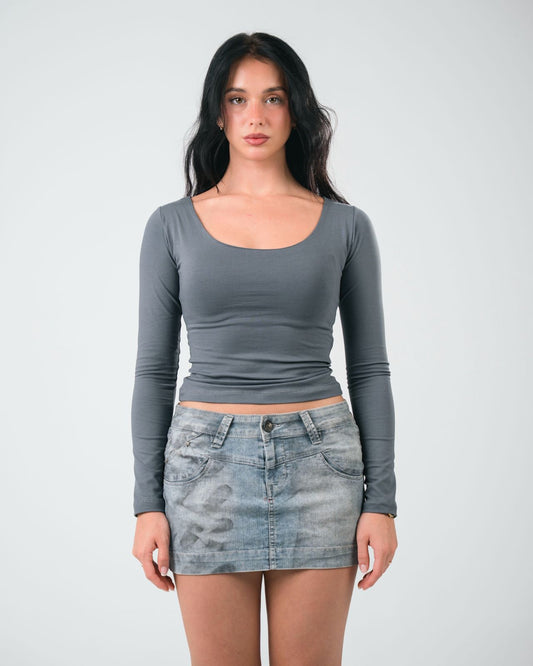 Square Dark Grey Top