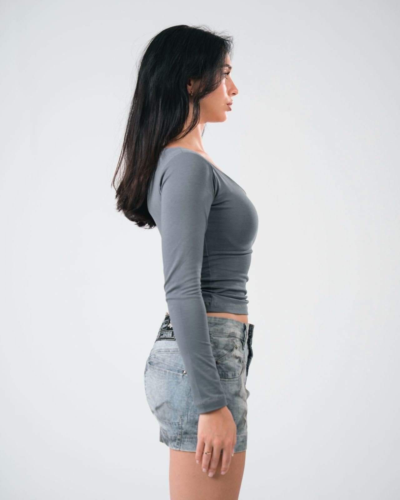 Square Dark Grey Top