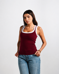 Burgundy Layered Tank Top