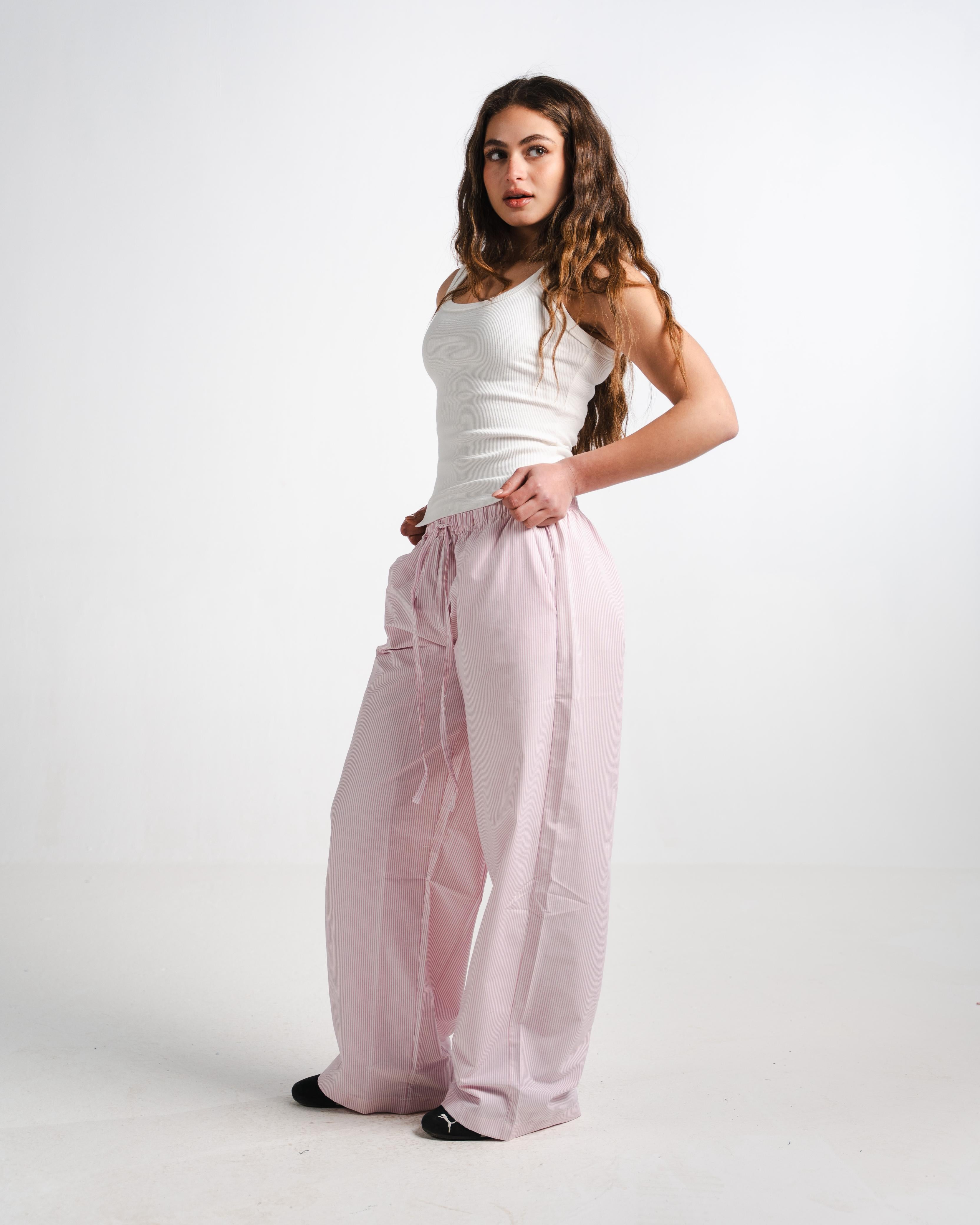 Pink Striped Pants