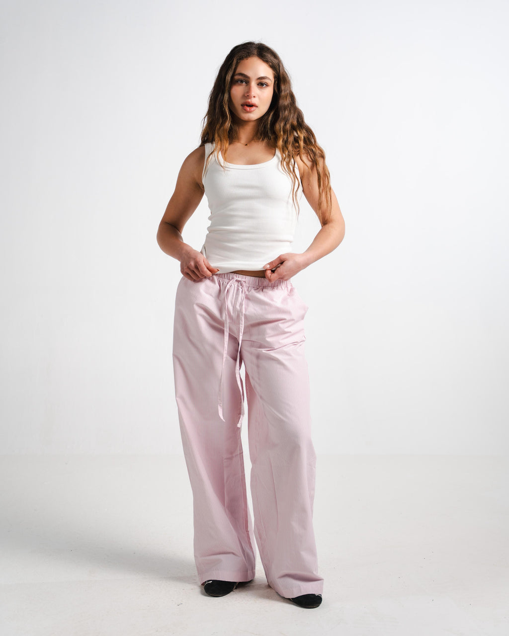Pink Striped Pants