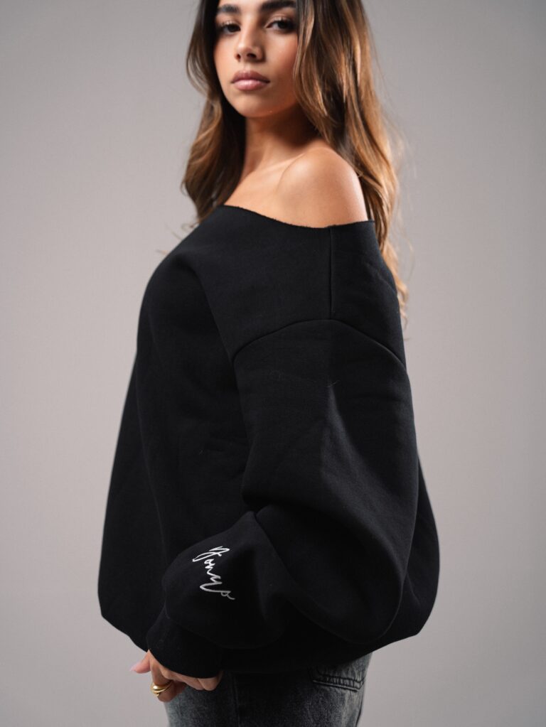 “OFF-SHOULDER” Black Sweater