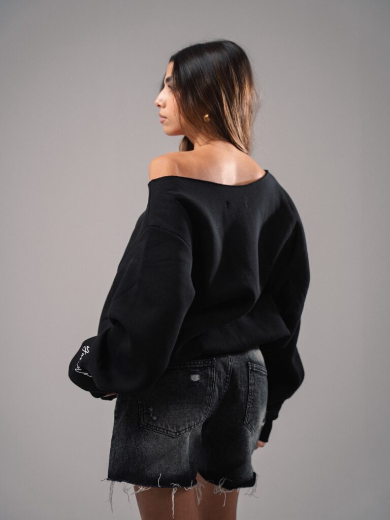 “OFF-SHOULDER” Black Sweater