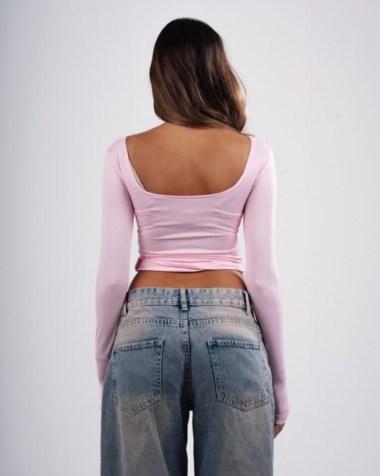 Pink “BACKLESS” top